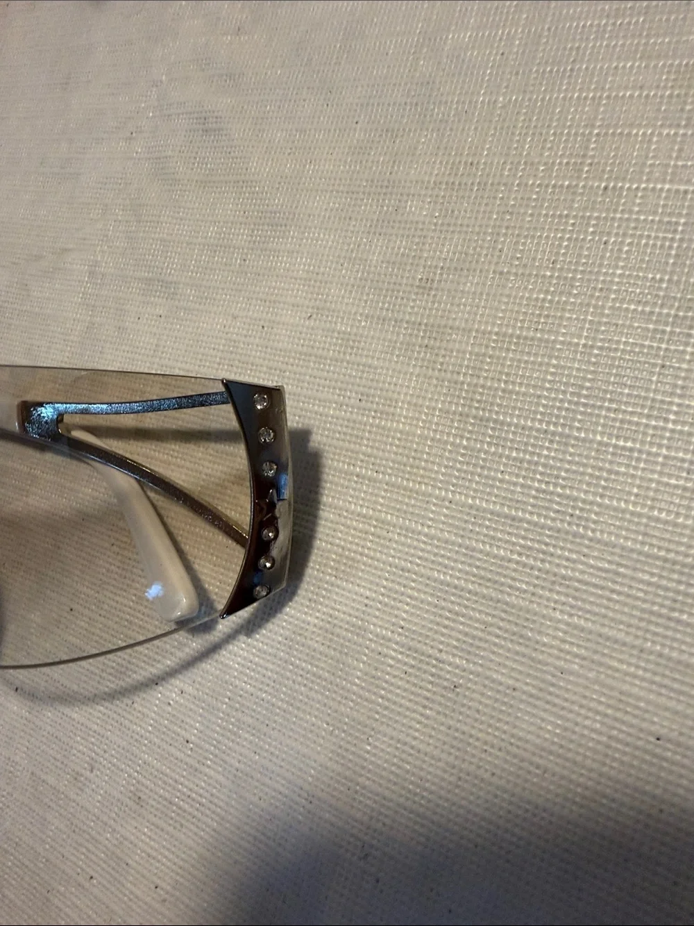 Protective Clear Shield Sunglasses - White Temples